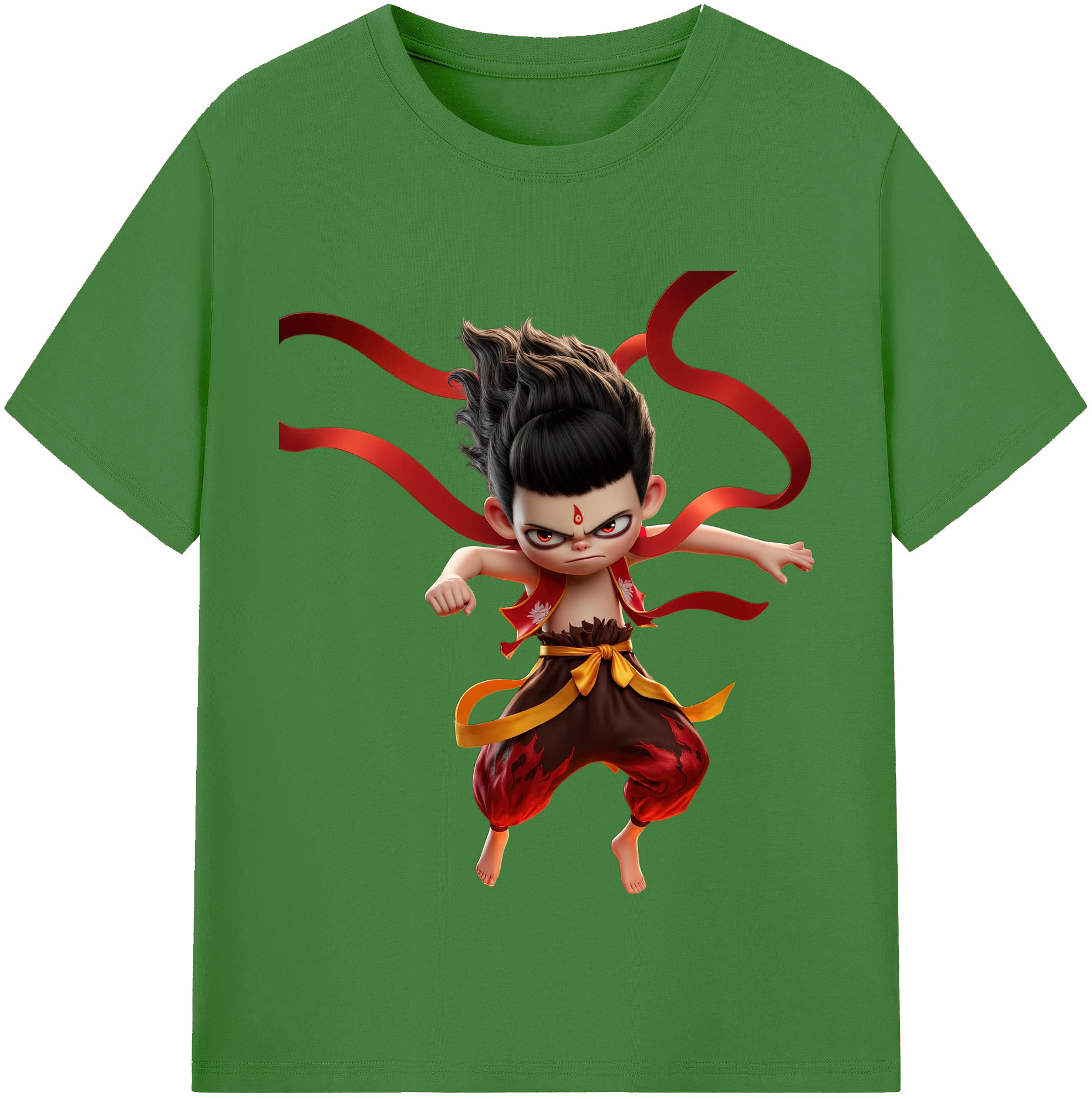 （画像用） Ne Zha 2 ナタ 魔童の大暴れ レディースカジュアルプリントTシャツ（綿100％）